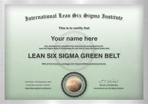 is the lss green belt certification test hard|six sigma official website.